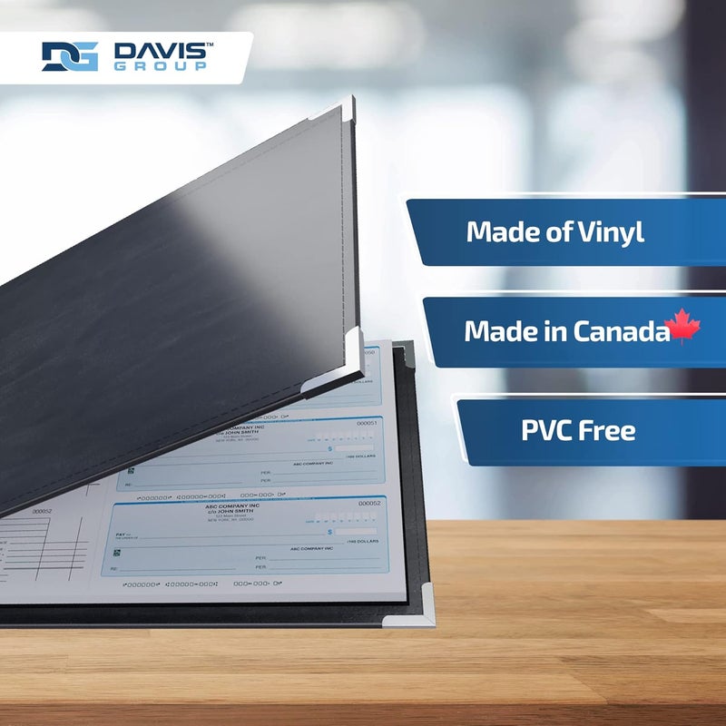 Davis Group Premium 3-Up Business Checkbook Binder, Big and Small Business Essentials for Checks, Black - Image 5